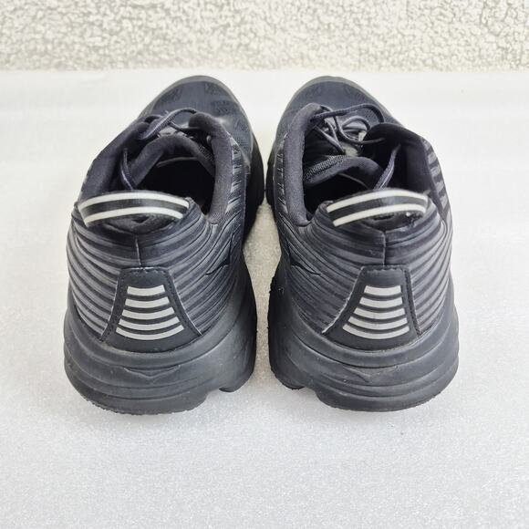 Hoka One Men’s Bondi 6 Running Shoe Sz 10.5 2E Wide Black Sneakers No Insoles - Picture 4 of 9